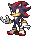 A GIF of Shadow the Hedgehog from the Sonic series. It is of his default idle animation from Sonic Battle.
