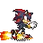 A GIF of Shadow the Hedgehog from the Sonic Series. It is of his running animation from Sonic Battle.